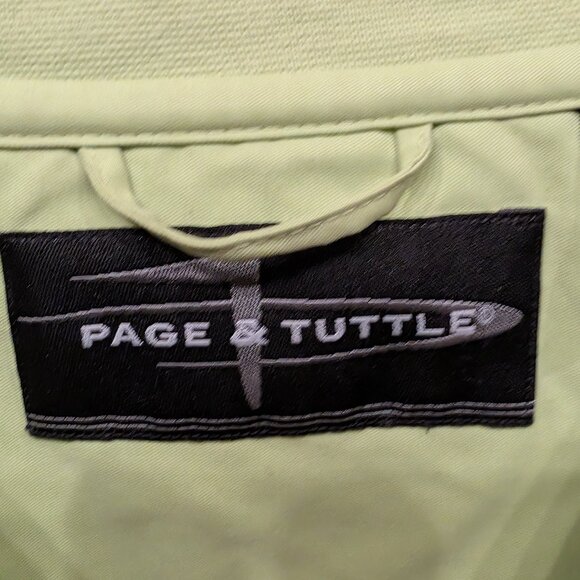 Page & Tuttle V-Neck Pull Over Jacket Light Green Size Large - Picture 8 of 15